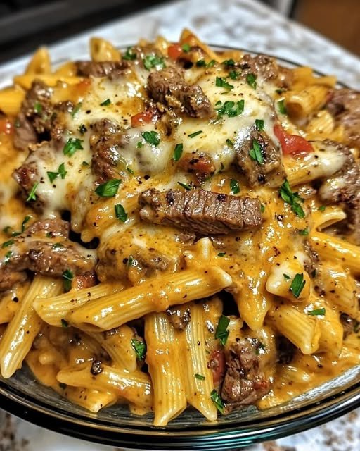 Creamy Steak Cajun Ranch Penne Recipe